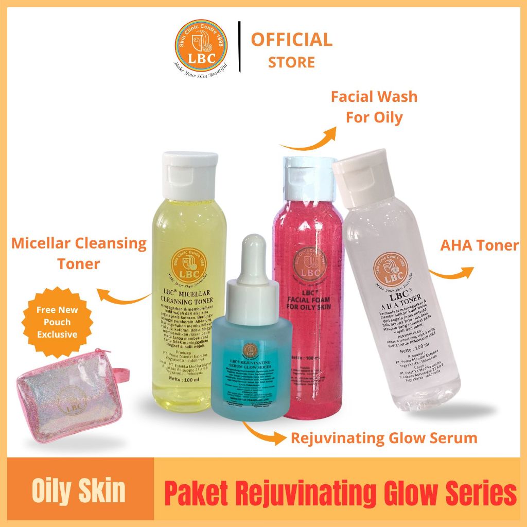 LBC-Paket Rejuvinting Glow Series For Oily Skin (20ml) (FREE POUCH)