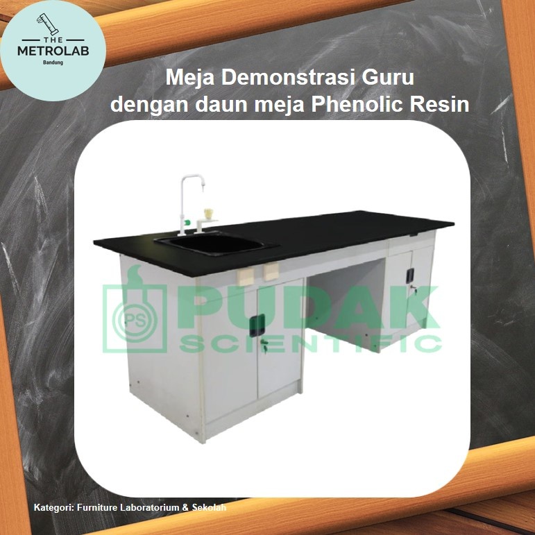 Meja Demonstrasi Guru Dengan daun meja Phenolic Resin