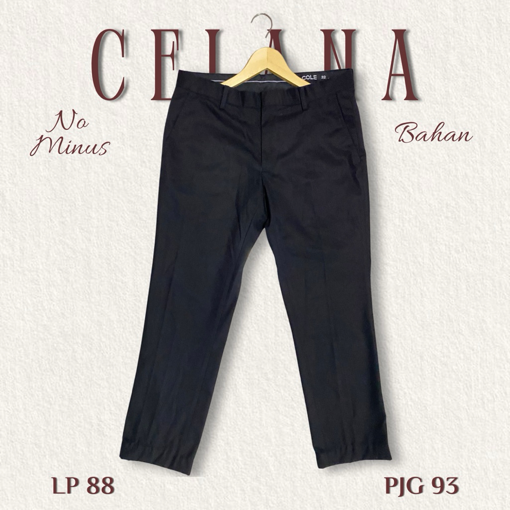 Celana Bahan Pria Hitam Slim Fit COLE (Matahari) PL