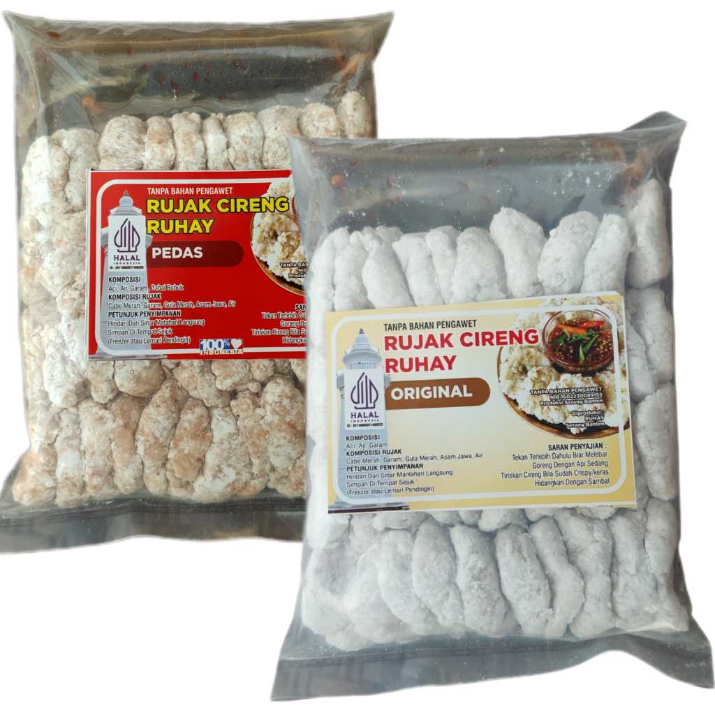 Rujak Cireng Ruhay Original Dan Pedas Isi 40pcs Plus Sambal Petis