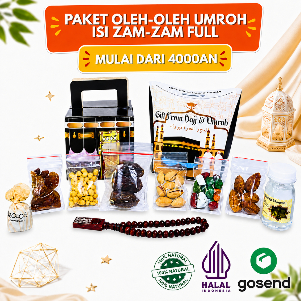 Oleh Haji Umroh Paket Oleh Haji dan Umroh Dus Tali/Dus Kabah Souvenir Gift Hampers Haji dan Umroh Du