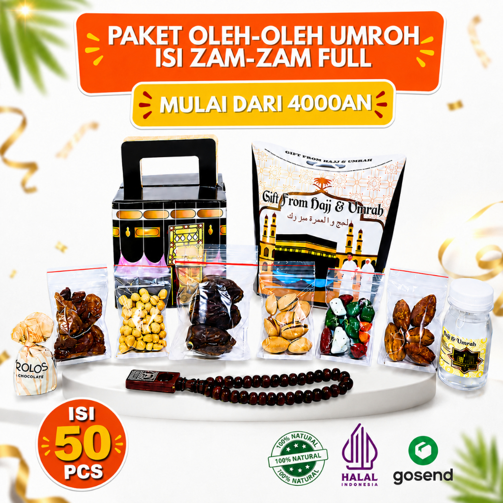 Oleh Haji Umroh Paket Oleh Haji dan Umroh Dus Tali/Dus Kabah Souvenir Gift Hampers /50pcs Haji dan U