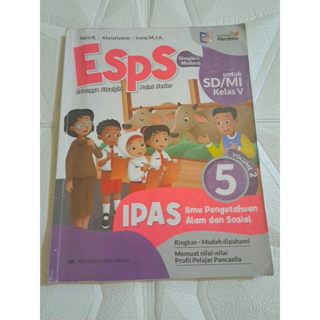 Preloved / ESPS IPAS 5  Vol 1 & Vol 2 / ESPS IPAS kelas 5 / ESPS IPAS 5 Vol 1 / ESPS IPAS 5 Vol 2