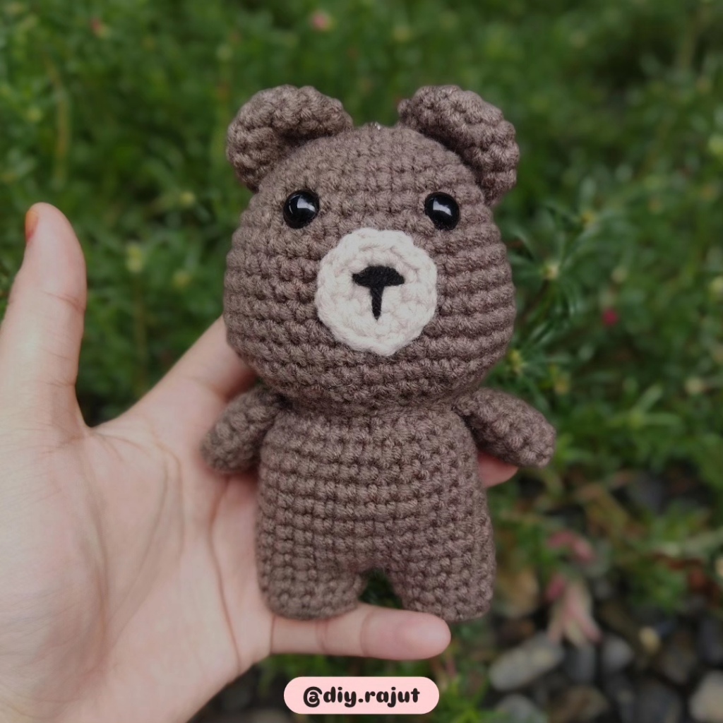 Gantungan Kunci Rajut Teddy Bear | Teddy Bear Keychain | Gantungan Kunci | Crochet Keychain Lucu | A