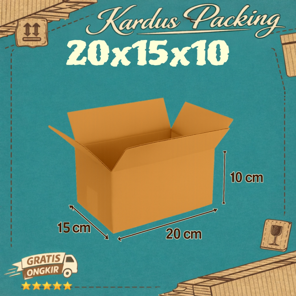 Kardus Polos UK 20x15x10 Karton Box Polos Kardus Packing Dus Kecil Dus Besar Karton Box Packing