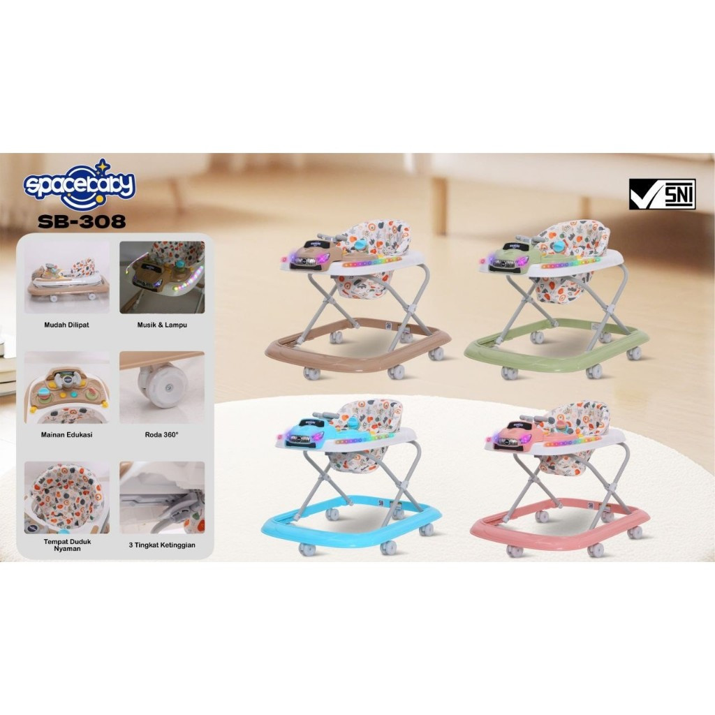 Baby walker | baby walker space baby | Space Baby SB-308 Bisa Dilipat