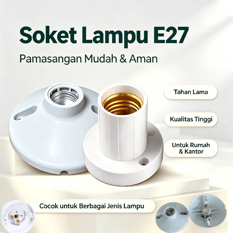 Fitting Lampu Plafon E27 Fitting Plafon Bulat Fitting Plafon Oval Fitting Plafon Murah Tahan Panas, 