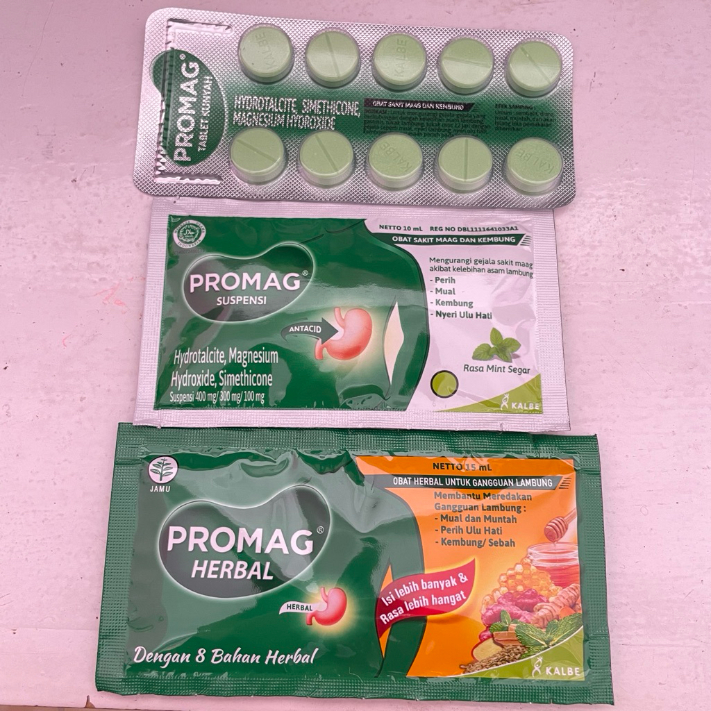 Promag Tablet Kunyah | Promag Suspensi | Promag Herbal
