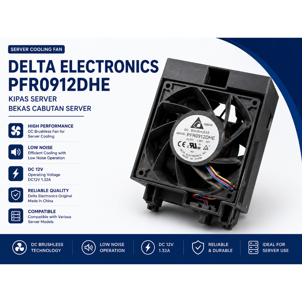 kipas server Delta Electronics bekas cabutan server