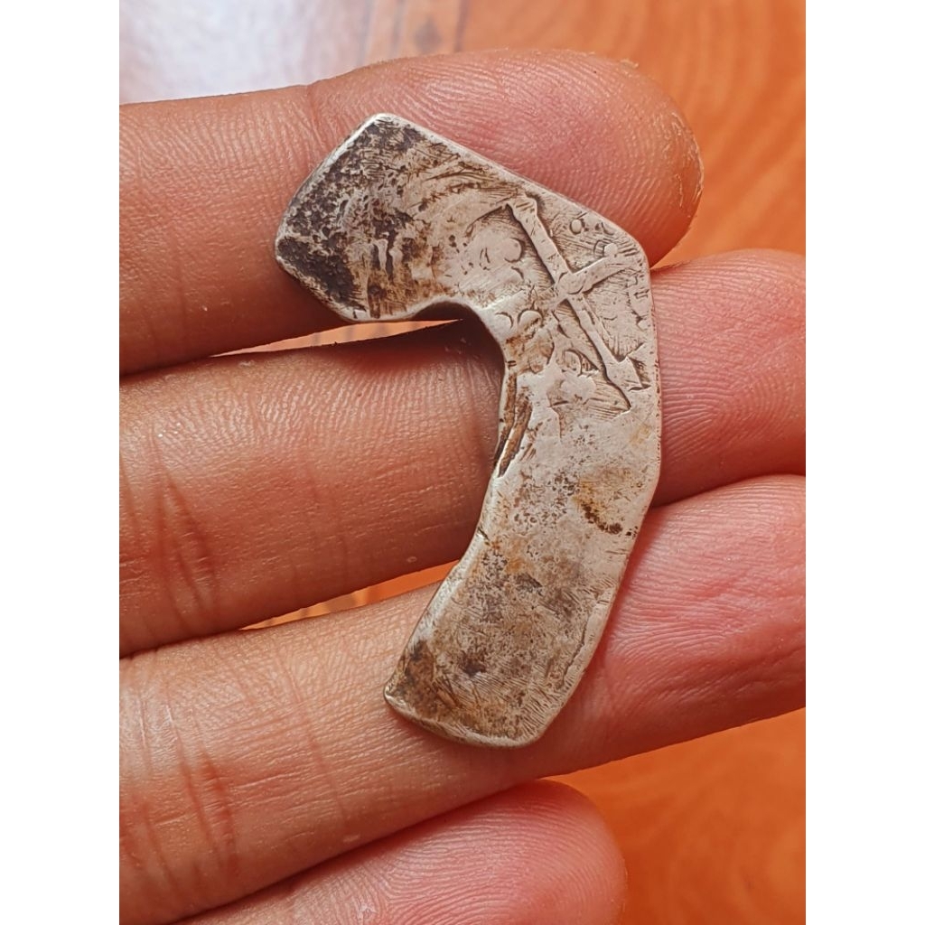 Silver Koin perak 4 Real Hispan Cob Mexico Variasi Very Langka Sangat Rare Bentuk L