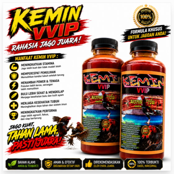 KEMIN BADAN AYAM KHUSUS AYAM JAGO/JAMU AYAM LAGA KEMIN MERAH 250ML