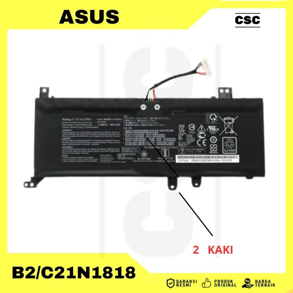 Baterai Laptop Asus A412F A412FL X412FL X412 A412DA A412D C21N1818