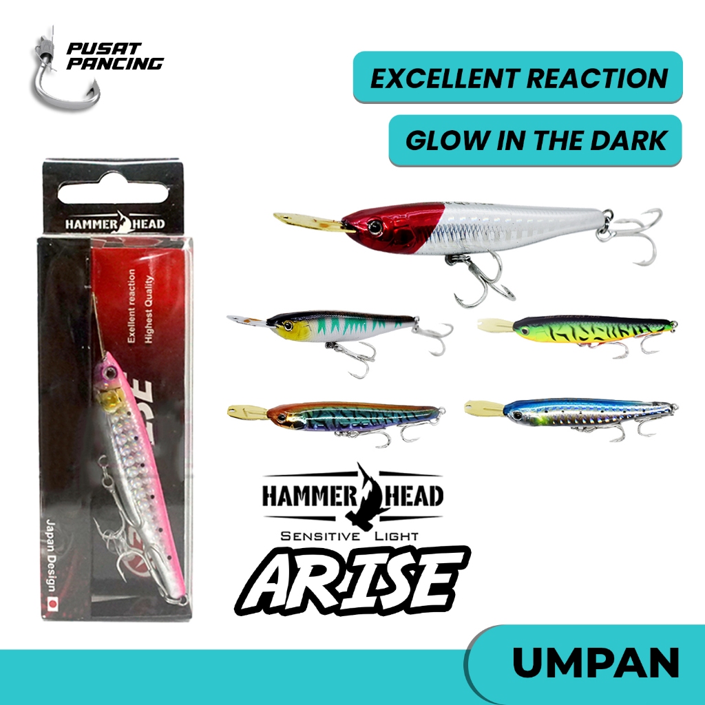 PUSATPANCING Umpan Minnow Hammerhead Arise 5.6G/40mm - 8.2G/70mm | Umpan Pancing Minnow | Minnow UL