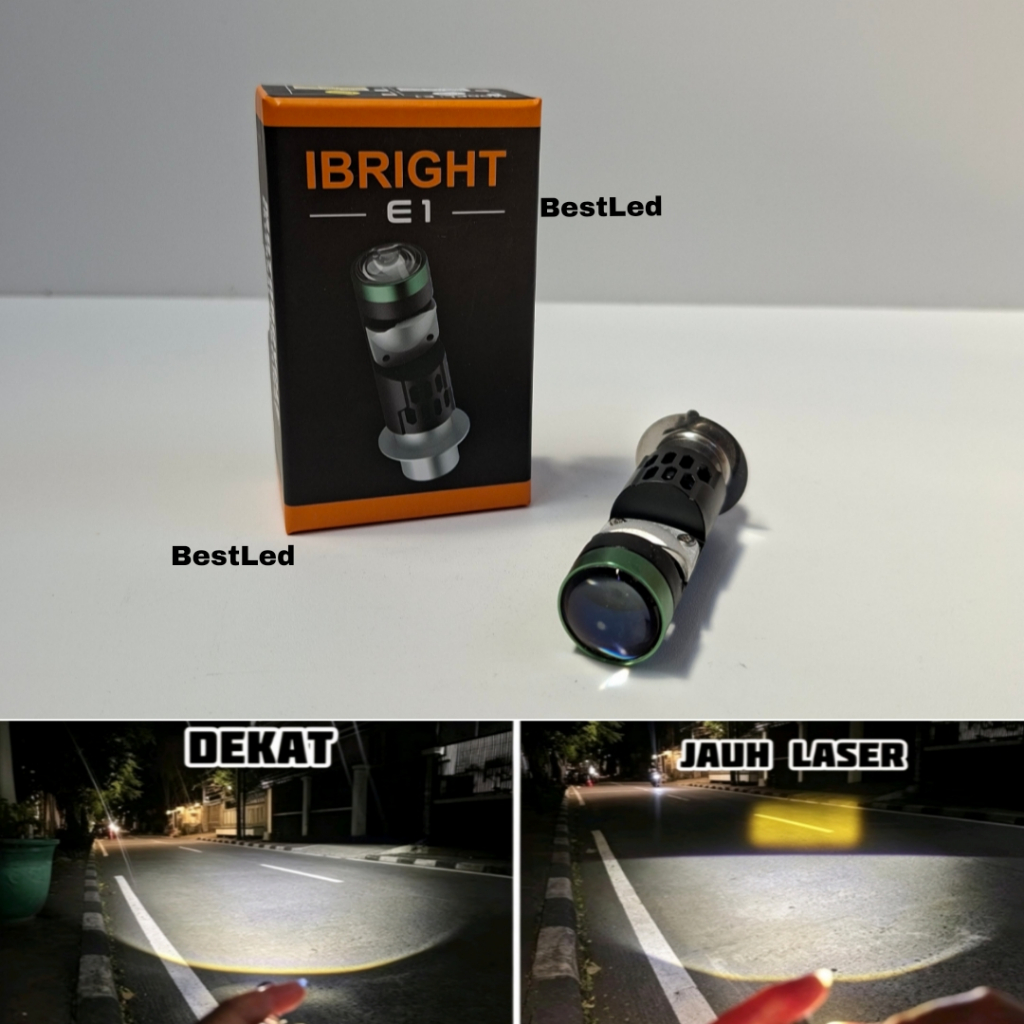 IBRIGHT E1 - Lampu Utama Motor H6