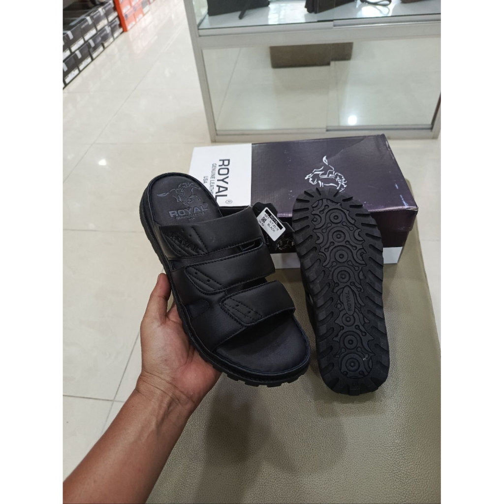 sandal  royal kulit sapi asli sol tapak tebal