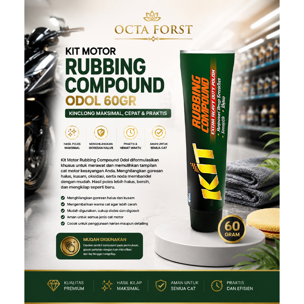 Kit Motor Rubbing Compound Odol 60gr