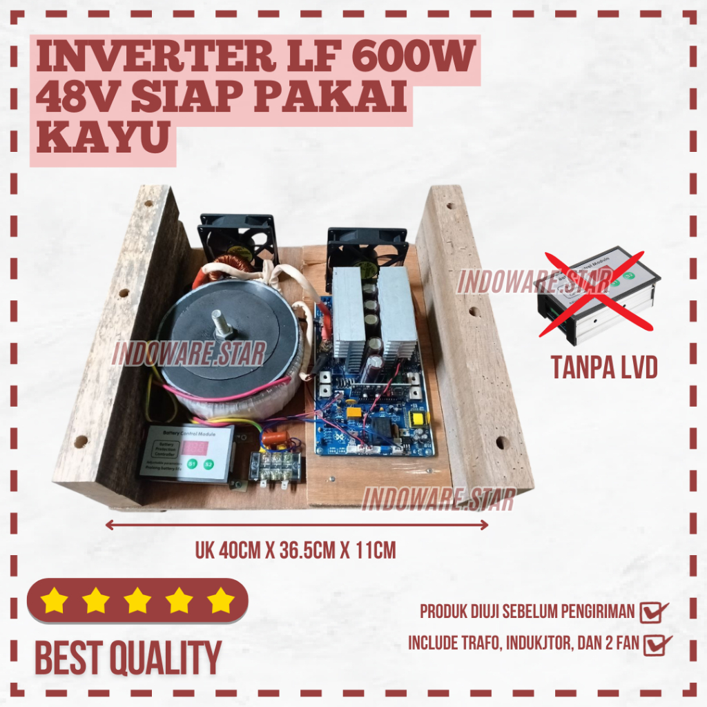 Power Inverter ac 220v  48v 600w peak PSW TANPA LVD