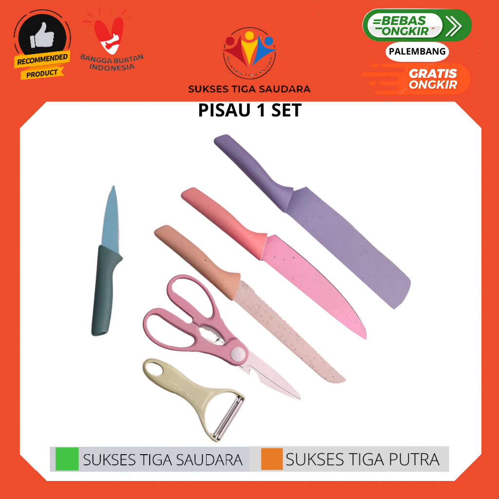 PISAU DAN ALAT POTONG DAPUR 1 SET NON MAGNET ER0278