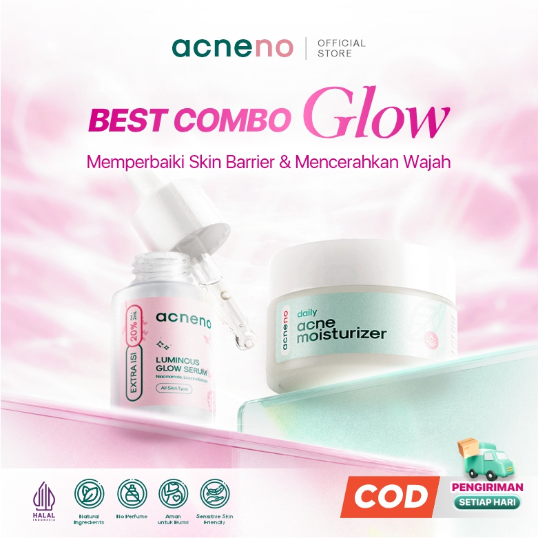 [BUNDLE GLOW] Acneno - Bundle Basic Glow | Isi 2 pcs Membantu Memudarkan Bekas Jerawat & Mencerahkan