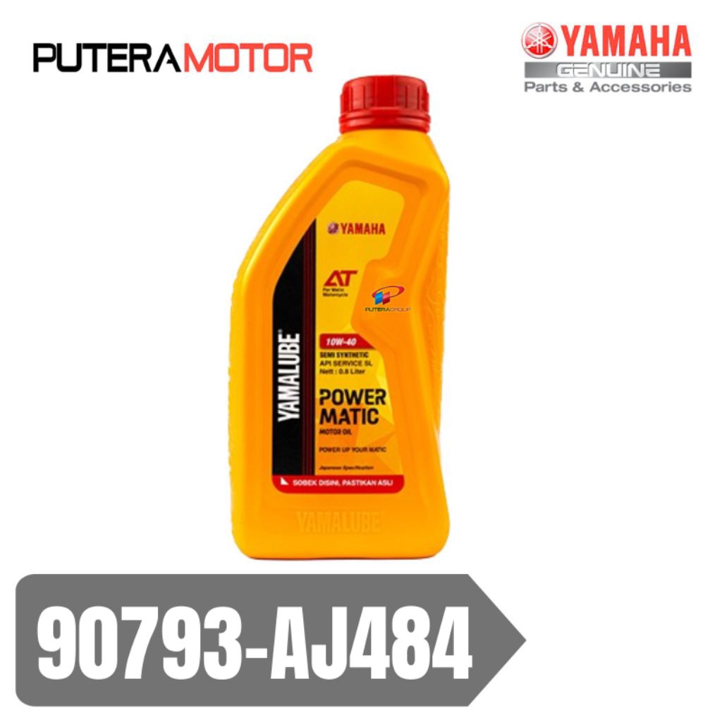 90793-AJ484 YAMAHA YAMALUBE POWER MATIC MOTOR OIL/OLI MESIN MOTOR POWER MATIC SEMI SYNTHETIC 800ML M