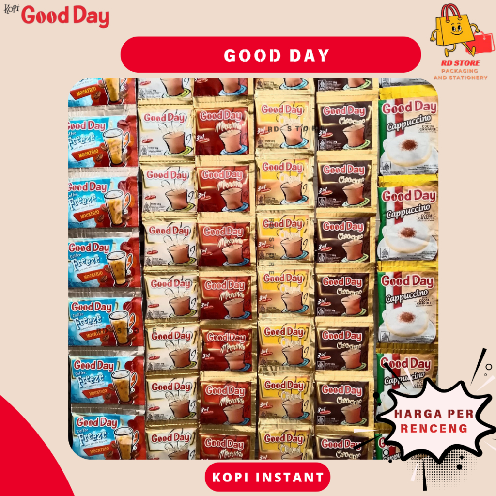ANEKA KOPI DAN MINUMAN, Good day, energen, chocolatos pop ice,  frisian flag sachet, milo, drink ben