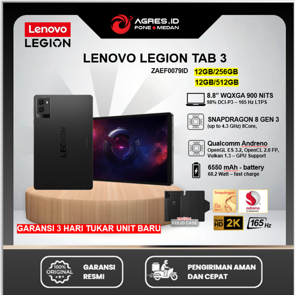 Lenovo Legion Tab Snapdragon 8 Gen 3 12GB/256GB