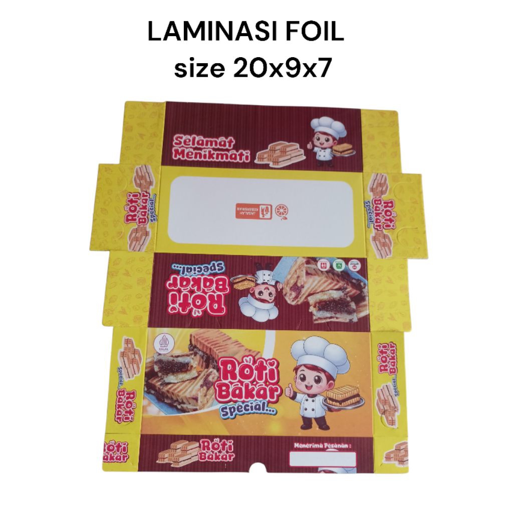 BOX ROTI BAKAR BANDUNG / DUS ROTI BAKAR  BANDUNG / KEMASAN ROTI BAKAR