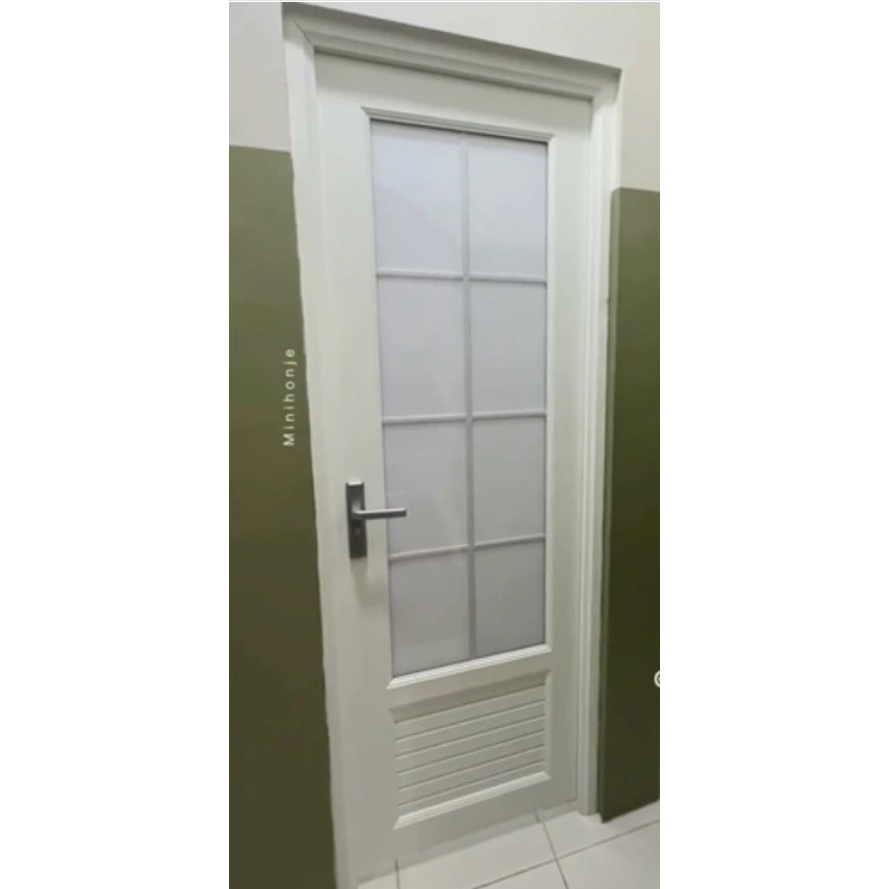 Pintu Kamar Mandi UPVC PVC Tebal Minimalis Kaca Polos Eden Joice A060 Pare Kediri