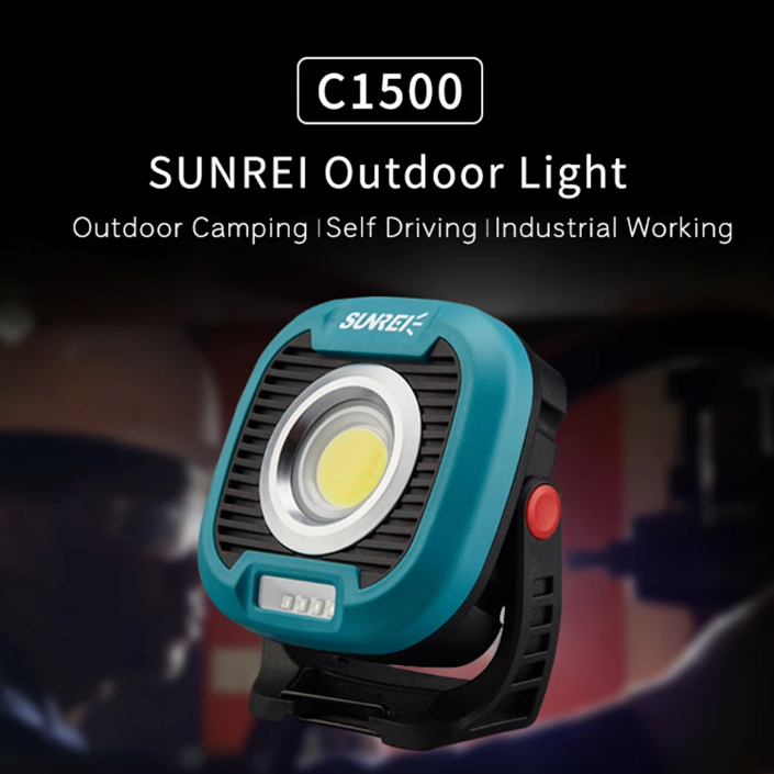 LAMPU CAMPING EMERGENCY MULTI FUNGSI 1500 LUMEN WATERPROOF C1500 SUNREI