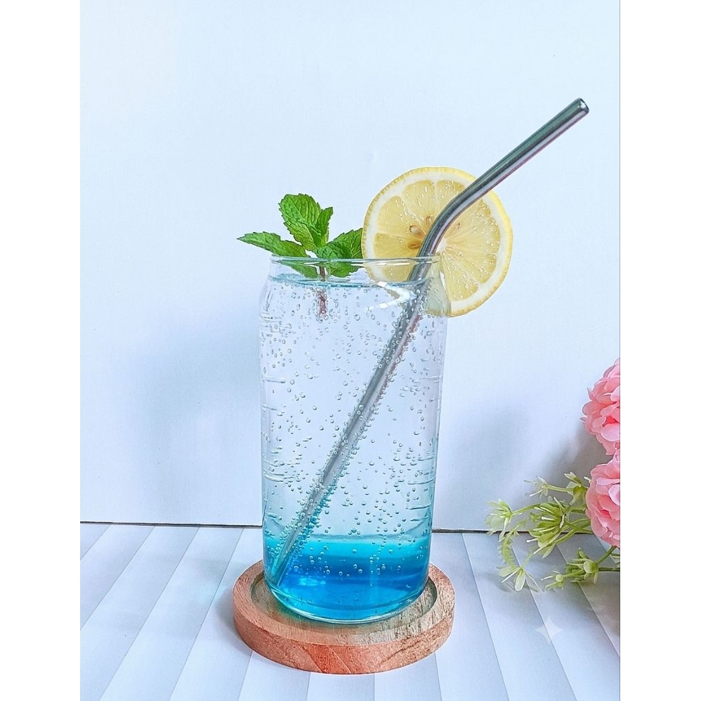 Gelas Kaca Model Kaleng Soda/Gelas Aesthetic/Gelas Soda/Gelas Cafe