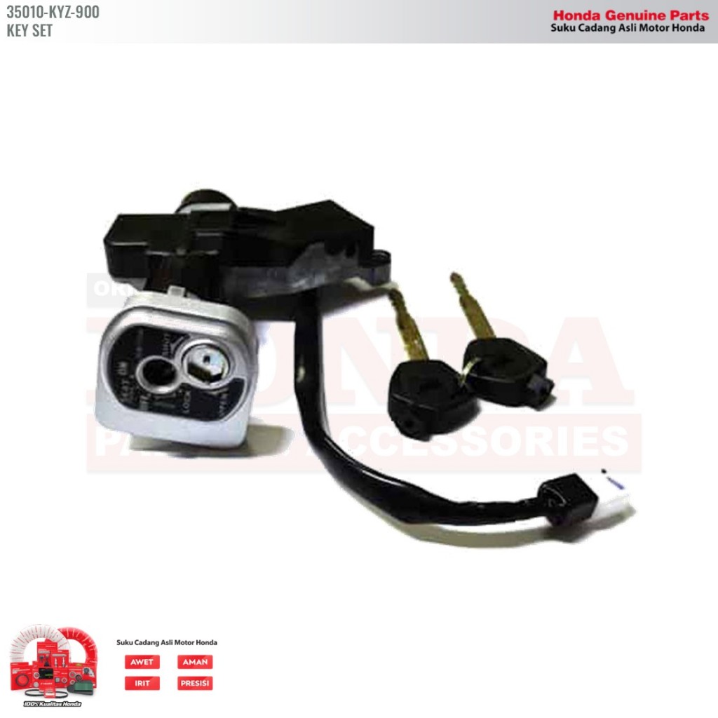 Kunci Kontak Honda Supra X 125 Helm-in Karburator - 35010KYZ900 - KEY SET