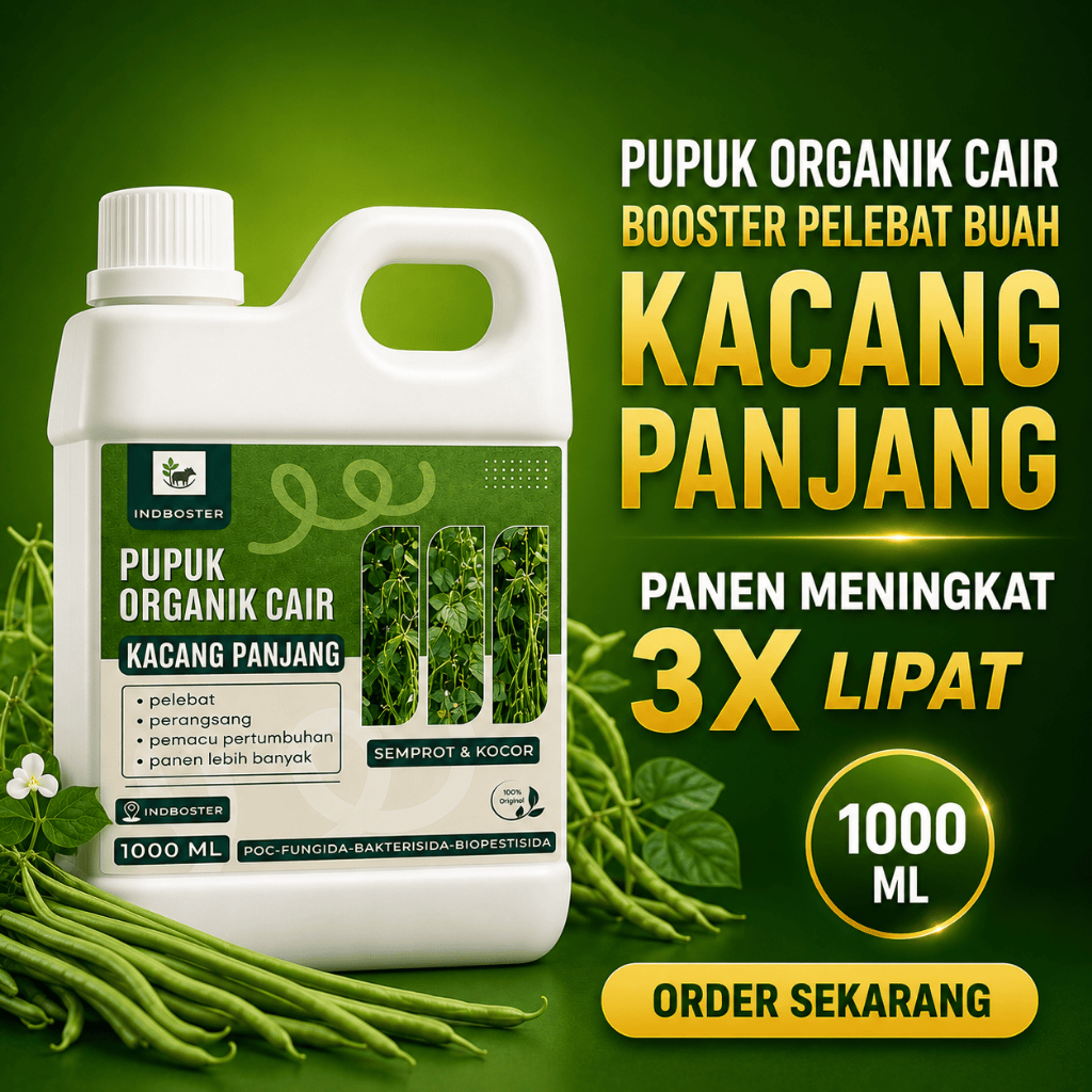 Pupuk Kacang Panjang / Pupuk Buah Kacang Panjang / Obat Pelebat Kacang Panjang Tanpa Hama dan Penyak