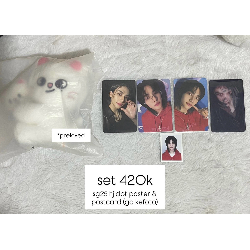 [FREE 2 PC OFFICIAL]Preloved Skzoo Jiniret set plush magnet set photocard Hyunjin letter ate sg25 le
