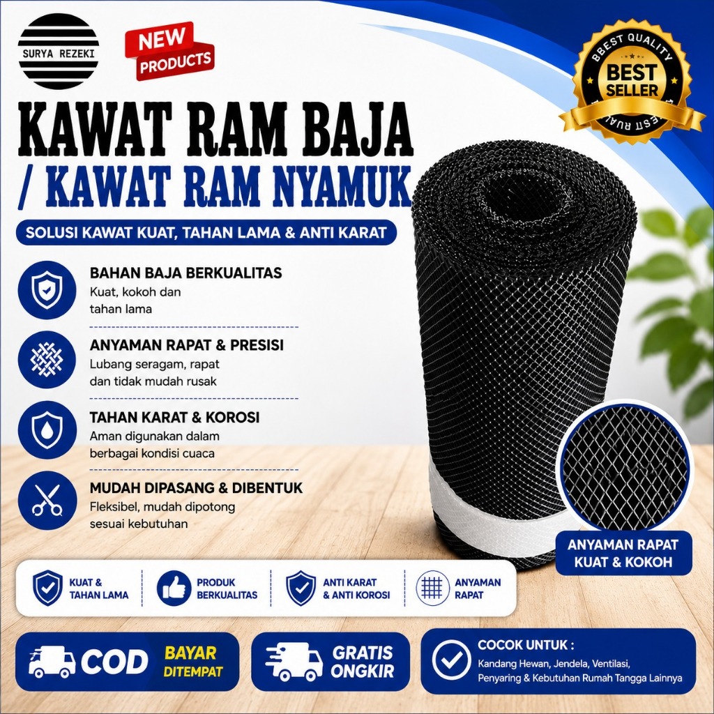 kawat ram baja / kawat ram nyamuk