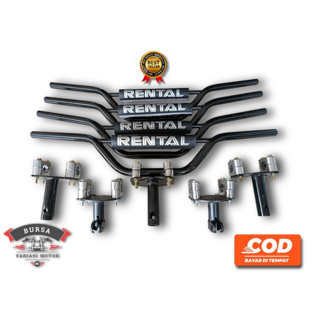 Paketan Lengkap tinggal pasang stang motor trail renthal custom model trail dan dudukan adaptor untu