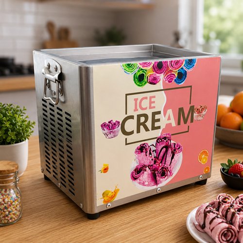 Ice Cream Roll Maker Alat Pembuat Es Krim Roll Gulung 330 W