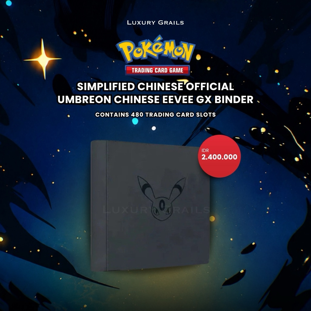 Pokémon TCG Simplified Chinese Official Umbreon Chinese Eevee Gx Binder