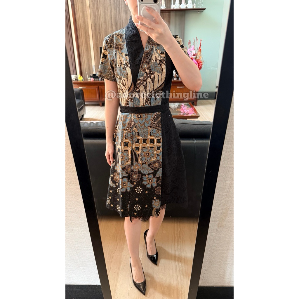 Dress Batik Lace Hitam - Adore