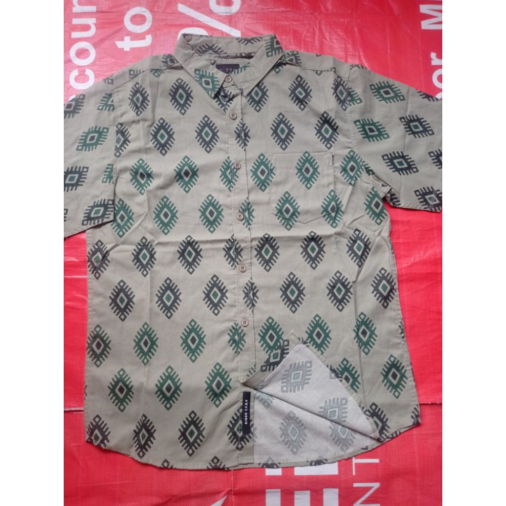 Kemeja Batik Eiger Maramba 2.0 SS Light Green Size XL