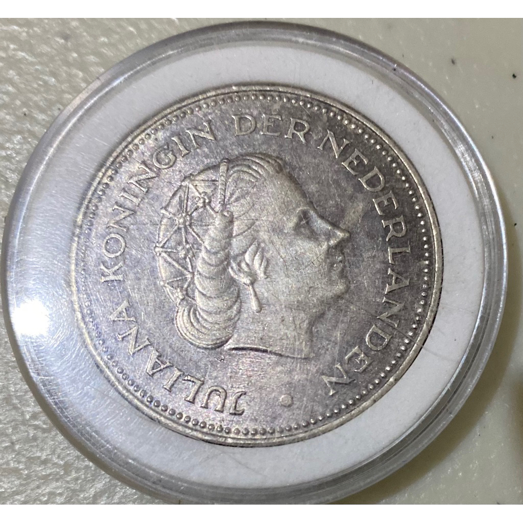 Koin Perak 10 Gulden Belanda 1970 Juliana 25 Tahun Merdeka 25gr