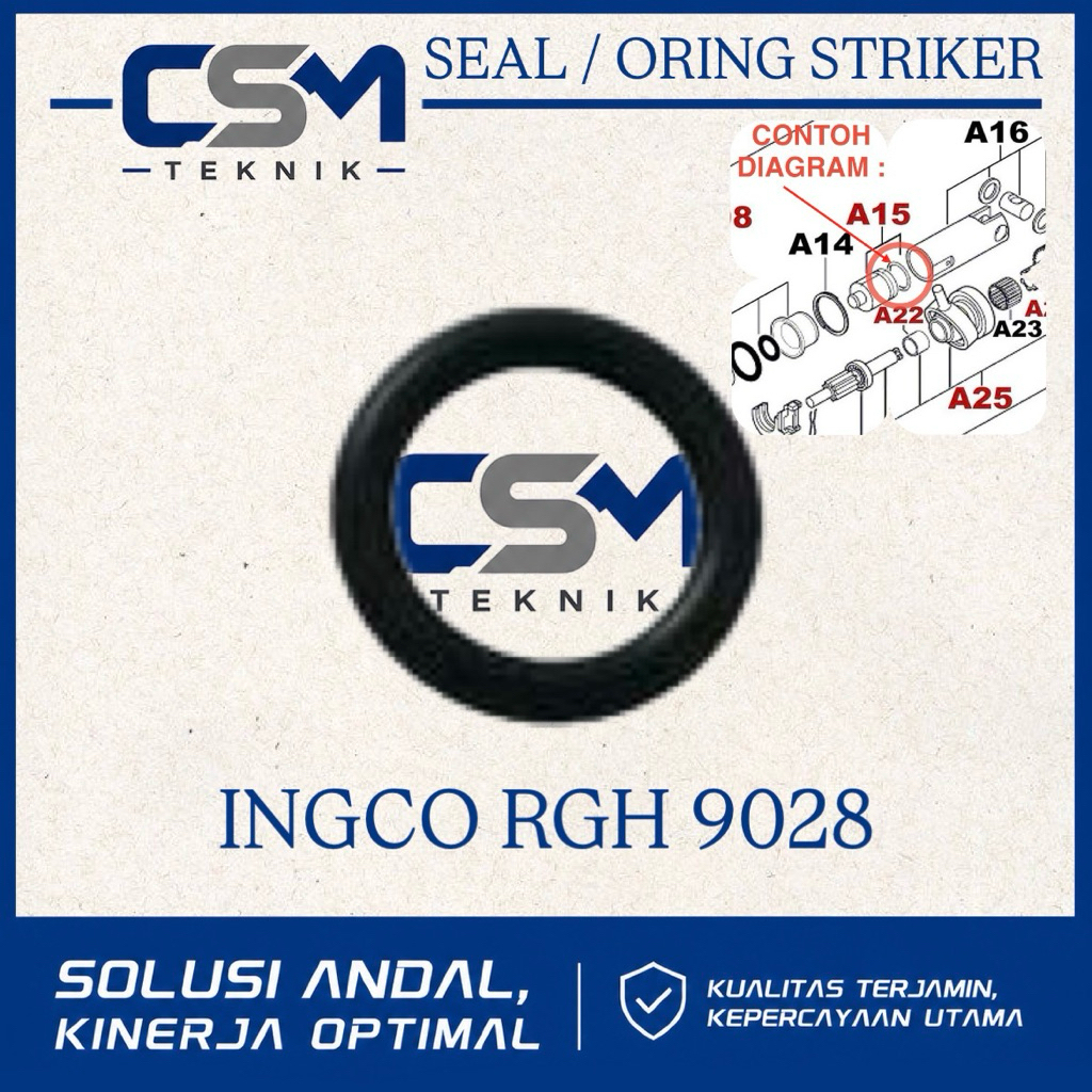 O RING STRIKER ROTARY HAMMER INGCO RGH9028 SEAL PISTON BOR BOBOK INGCO RGH 9028