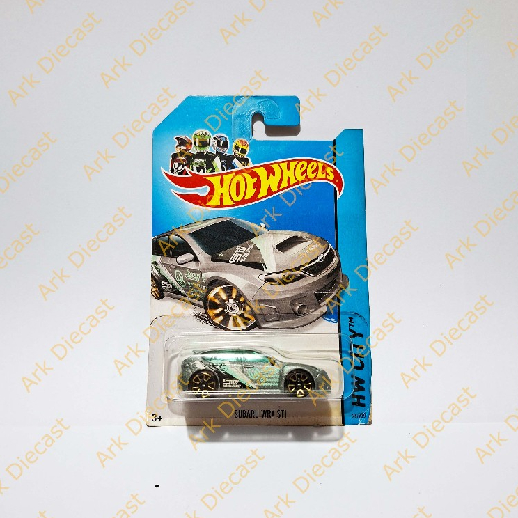 HotWheels Hot Wheels Treasure Hunt Subaru Wrx Sti Abu Silver Impreza Metalflake Gray TH Reg THR 2014