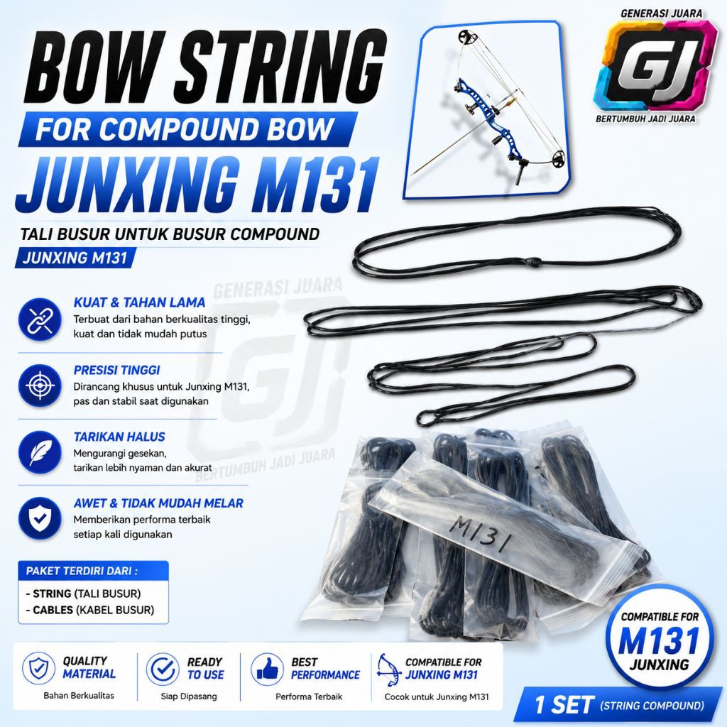 Bow String & Cables Junxing M131 | Tali Busur Panah Compound M131 | Replacement String Set