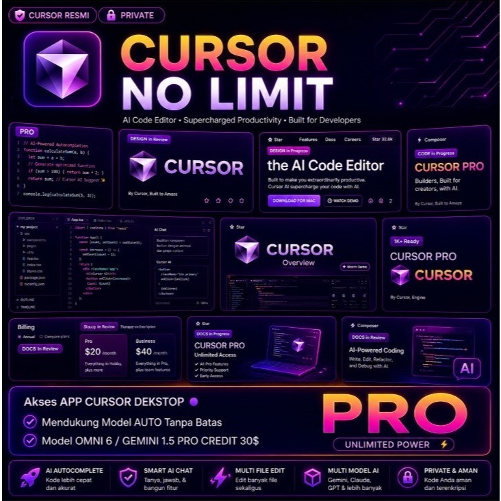 API adaCODE Cursor AI  Private NO limit