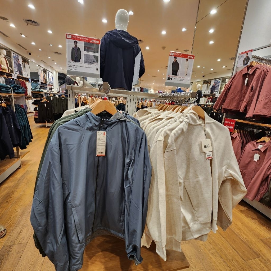Uniqlo Parka Jacket for Men with UV Protection Hoodie