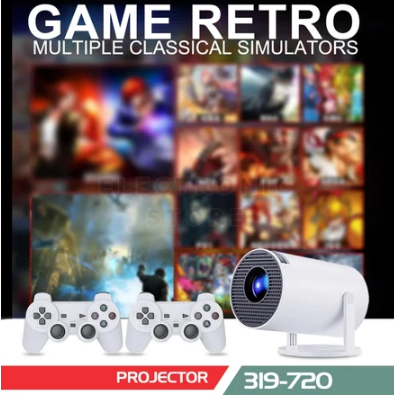 Proyektor Android Tv with wifi Gamepad Proyektor Smart Projector 4K Mirror Android