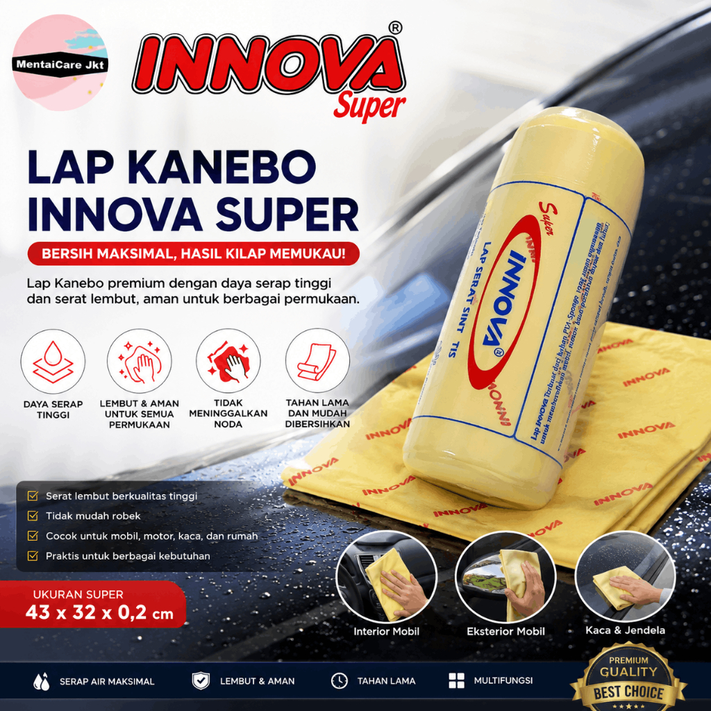 Grosir Kanebo Innova Chamois / Kain Lap Serat Serbaguna Sintetis Berpori