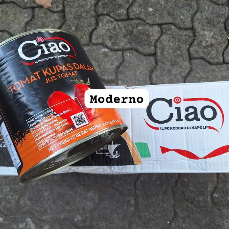 Ciao Italian Tomato Peeled 2500gr perkarton isi 6 - Ciao Italian Peeled Tomatoes 2500gr perkarton is