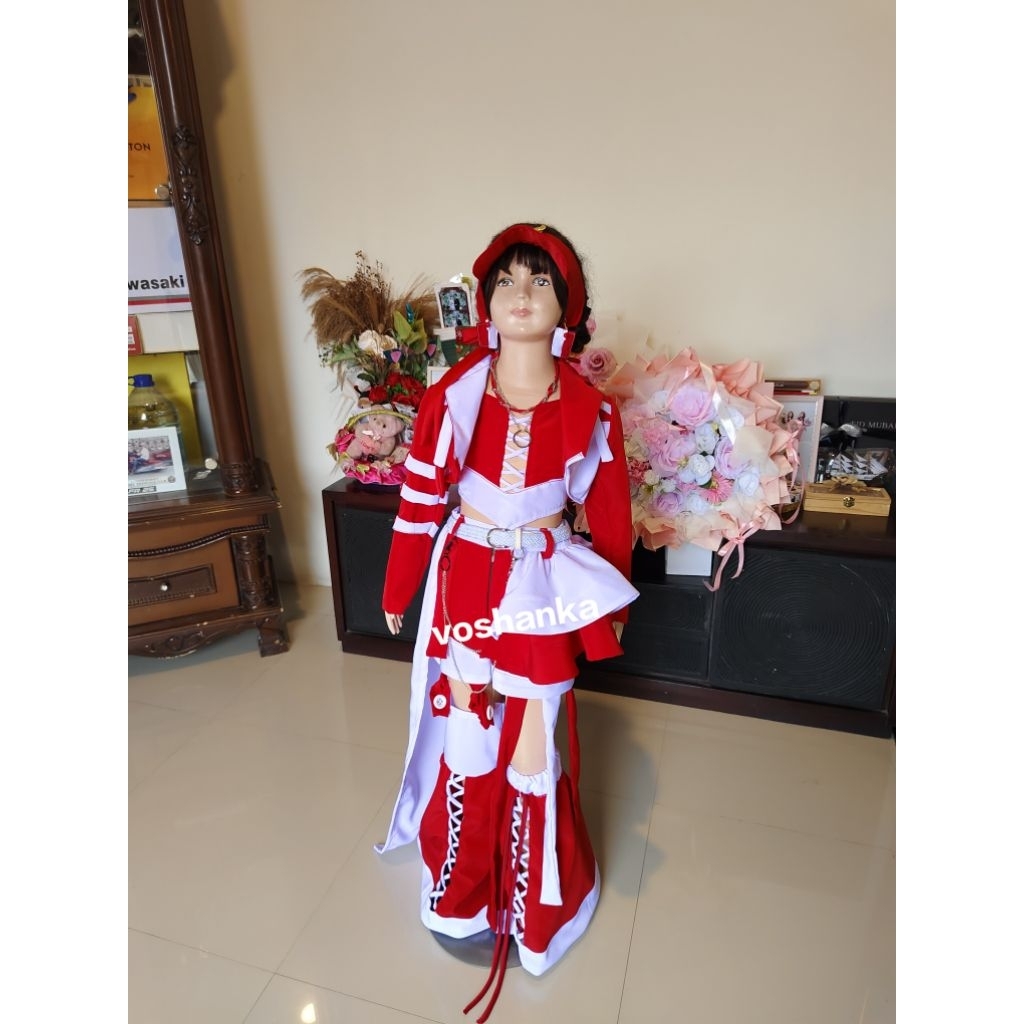kostum anak casual merah putih trendy nuca