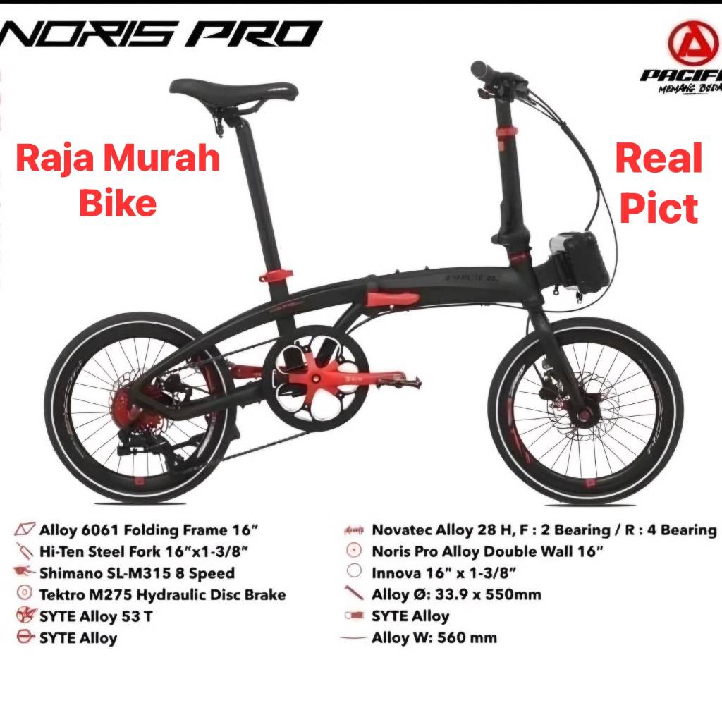 Sepeda Lipat Pacific Noris Pro 16 Inch Sepeda Lipat 16 Inch Pacific Noris Pro